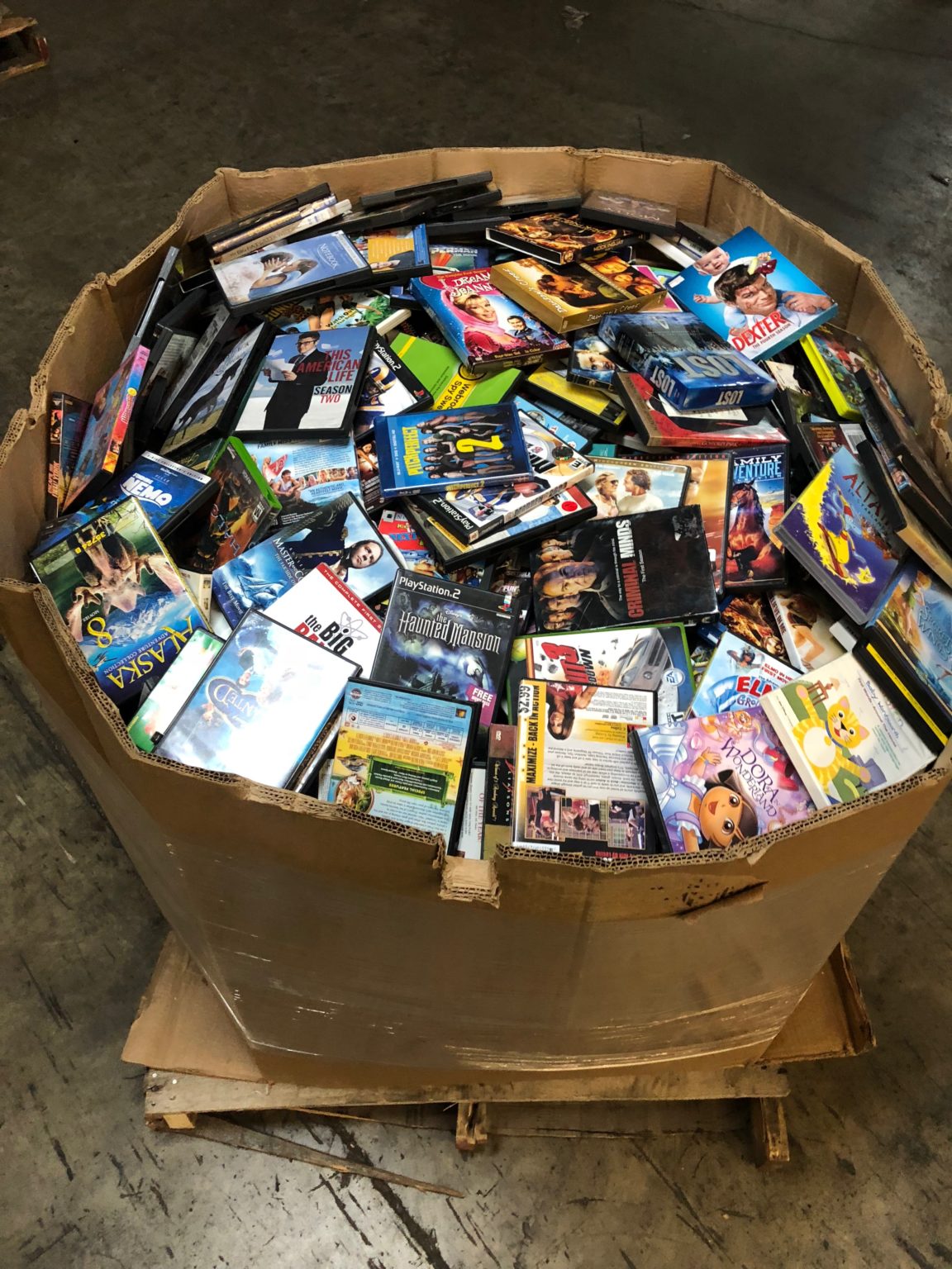 1400 to 18,000+ Mixed Gaylord Bulk DVDs Your Direct Source For Wholesale Dvds, Cds and Games